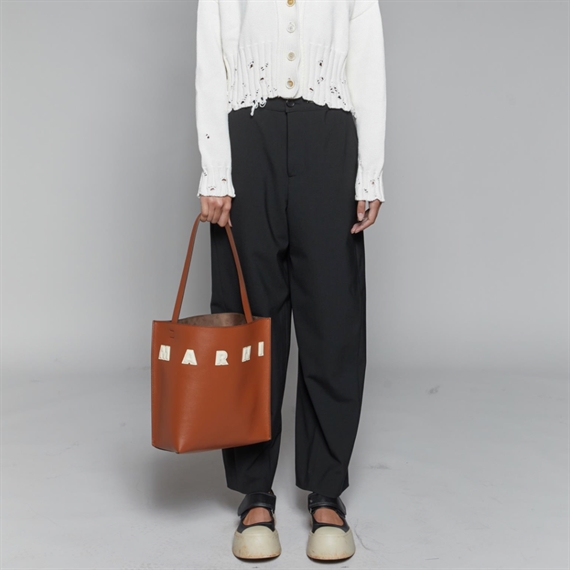 Marni Medium Hobo, Moca/Ivory